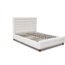 Diamond Sofa Zen California King Size Bonded Leather Tufted Bed in White