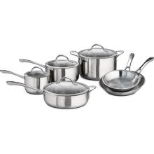 Better Homes and Gardens 10-Piece Tri-Ply Clad 18/10 Stainless-Steel