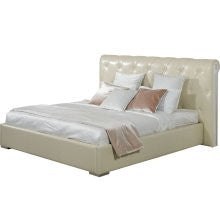 VIG Furniture Tufted Leather Art Deco Style Bed