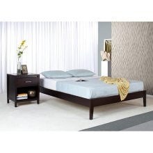 Navett Espresso Platform Bed - California King