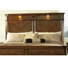 Somerton Melbourne Traditional Panel Bed in Warm Brown Finish-Queen