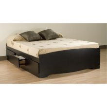 Sonoma Black Double/Full Platform Storage Bed - Prepac BBD-5600-3K