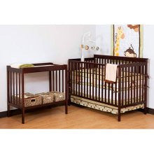 Storkcraft Milan Crib & Changer Combo in Cherry