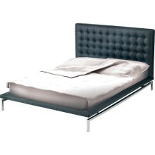 Nuevo Bentley King Bed Black Leather HGTA815