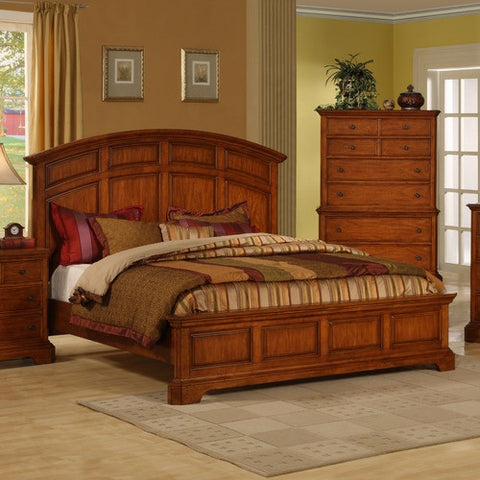 Pennsylvania Country Panel Bed in Rich Honey Cherry by kathy ireland Home by Vaughan | G4305-25 / G4305-26