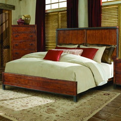 Rustic Lodge Distressed Panel Bed by kathy ireland Home by Vaughan | 652-2H / 652-2F / 652-2R