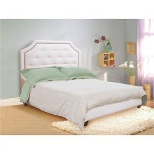 Savannah E King Size Bed in White