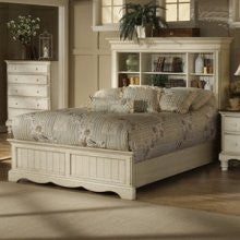 Hillsdale Wilshire King Bookcase Bed - Antique White