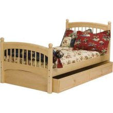 Bolton Furniture Windsor Bed Twin Natural with Rosewood