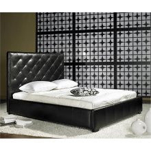 Abbyson Living Destiny Collection Leather King Bed in Espresso Dark Brown