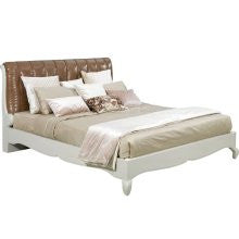 VIG Furniture Art Deco Style Coffee Color Leather Bed