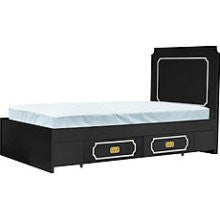 Uptown Twin Bed by Nursery Works - Black with Cream Molding