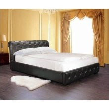 Abbyson Living LI-HC043FU-BRN Delano Dark Brown Faux Leather Full Bed