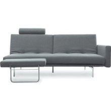 New Spec Sofa Bed 06 Microfiber Convertible Sofa in Soft Grey
