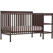 Stork Craft Milan Convertible Crib & Changer Combo - Espresso