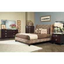 angelo:HOME Marlowe King-size Coffee and Cream Floral Fabric Shelter Bed