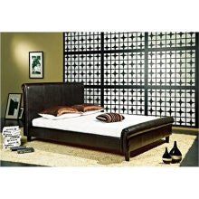 Abbyson Lexington Dark Brown Bi-cast Leather Queen Size Bed