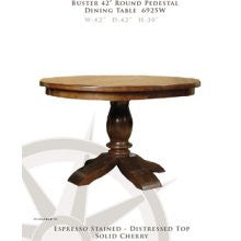 Orient Express Furniture Buster 42" Round Pedistal Dining Table 6925W