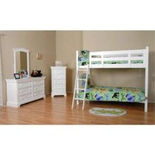 Comfort Decor Color Box Twin Bunk Bed in White