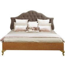 VIG Modern Art Deco Grey Fabric Tufted Headboard Bed VGWCTEM8C003A