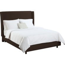 Skyline Furniture Upholstered Wingback Bed Color: Chocolate, Size: California King