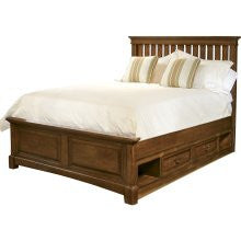 Slat Queen Bed in Chestnut