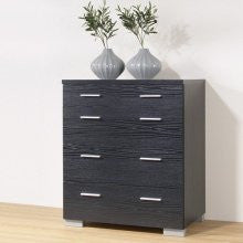 Tvilum Vancouver Bedroom Five Drawers Dresser in Black Woodgrain