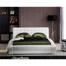 Diamond Sofa BELAIREBEDEKW Belaire Collection Eastern King Leather Tufted Bed